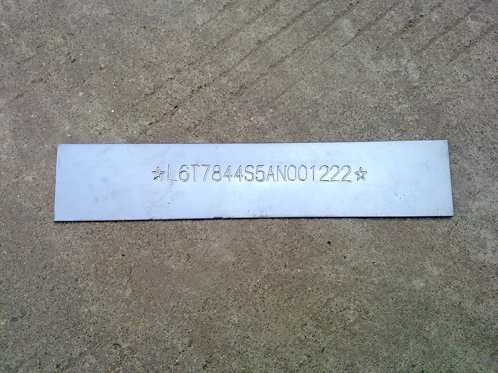 Laser VIN Marking System for Vehicle Traceability Laser VIN Marking System for Vehicle Traceability