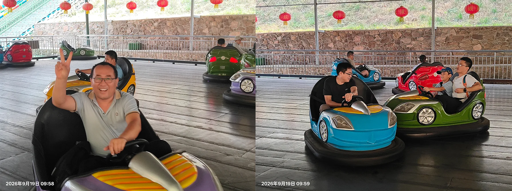 KINMARK employees enjoying go-karting during the team-building event KINMARK employees enjoying go-karting during the team-building event