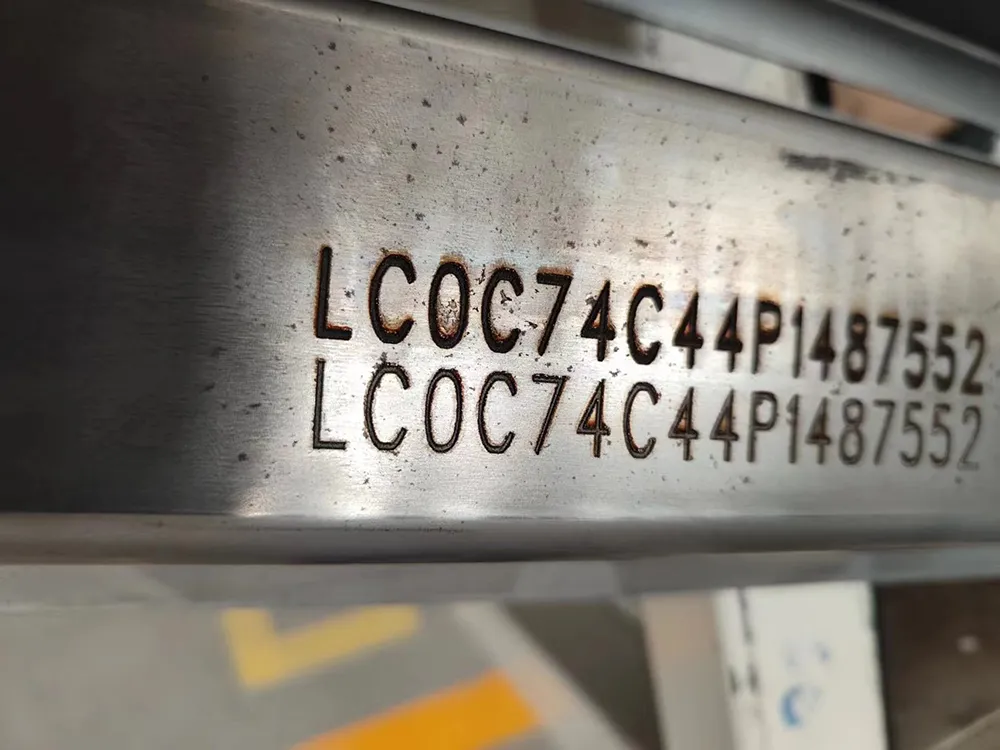 Case study of a deep VIN marking machine