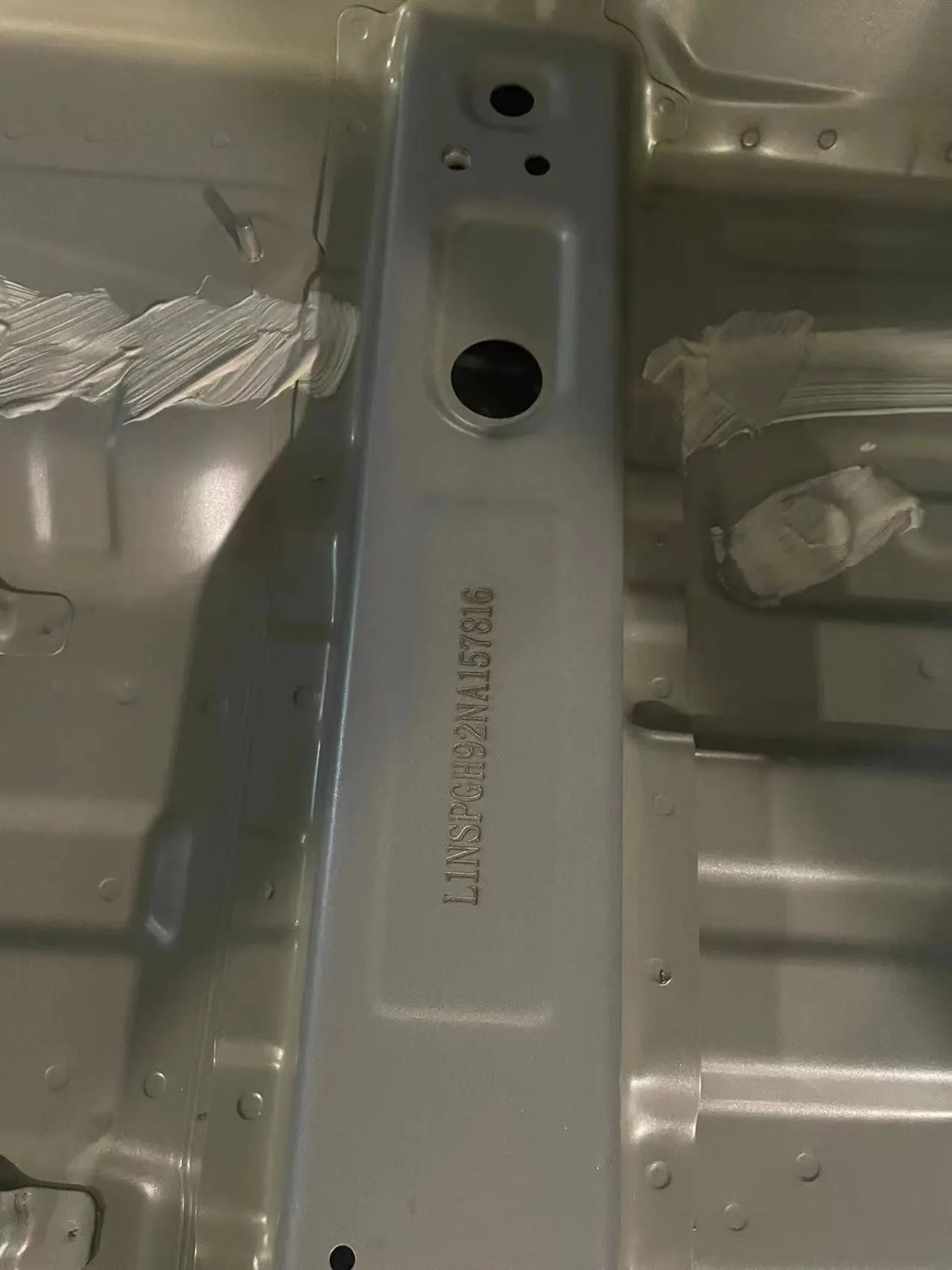 Deep laser VIN marking results on an actual vehicle
