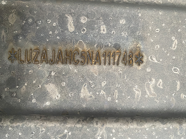 Results of deep laser VIN marking using a robot
